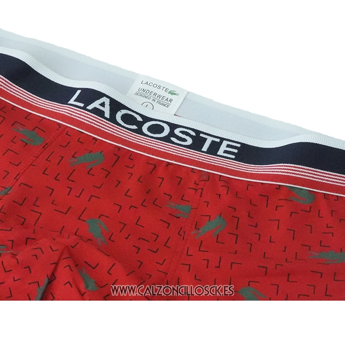 Boxer Lacoste Hombre Prints Colors Rojo Verde